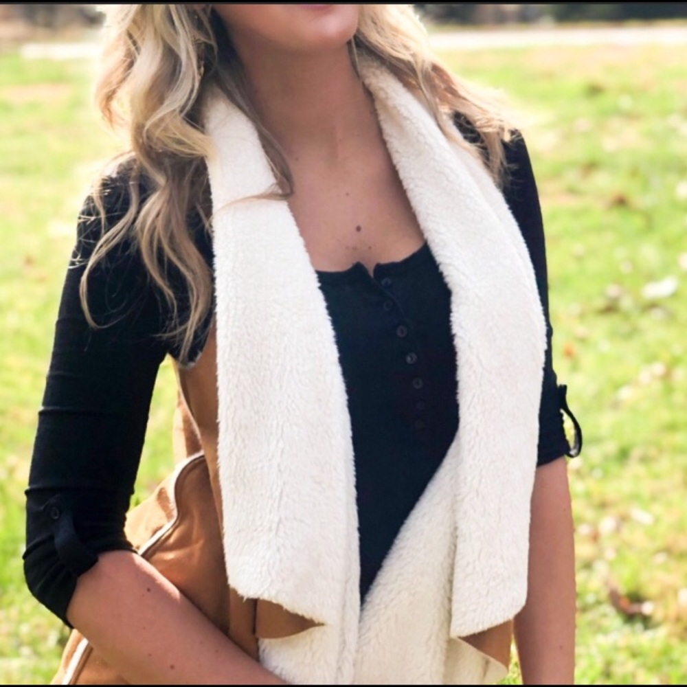 Suede & Sherpa Vest
